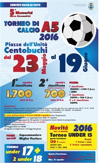 CALCIO A 5: TORNEO A CENTOBUCHI