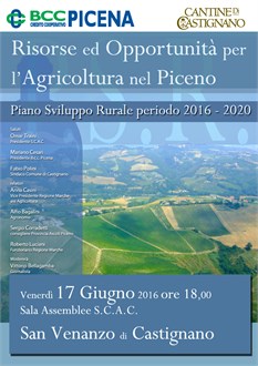 RISORSE ED OPPORTUNITÀ PER L'AGRICOLTURA NEL PICENO