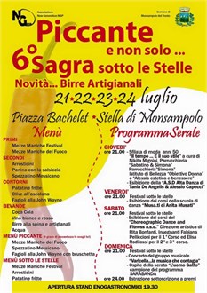 SAGRA SOTTO LE STELLE - PICCANTE E NON SOLO...